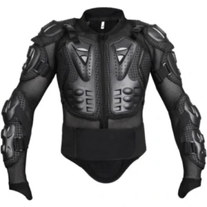 Siyah Body Armor Fileli Yazlık Full Koruma Omuz Sırt Dirsek Göğüs Karın Koruma Cross Motorcu Montu