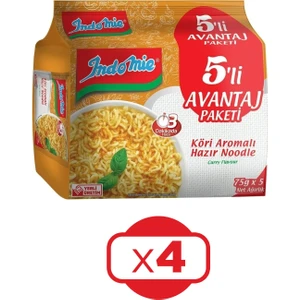 Hazır Noodle Körili 75 gr x 5'li Avantaj Paket x 4 Adet