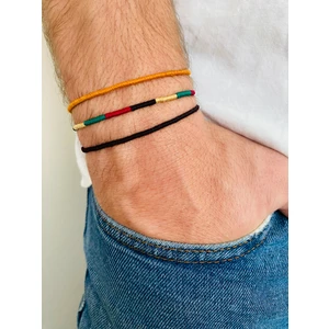 Unisex Rasta Ip Şans 3’Lü Bileklik Set