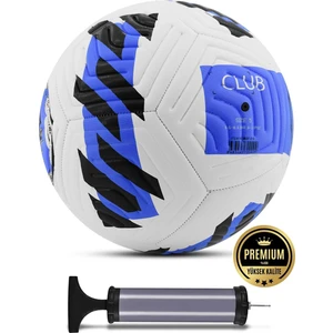 Moonlight Outdoor Orijinal Futbol Topu Pompa Hediyeli Sert Zemin Halı Saha Futbol Topu Dikişli Hibrit Mavi No:5