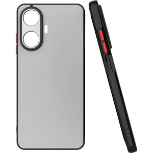Kny Realme C55 Kılıf Renkli Kenarlı Buzlu Kamera Korumalı Hux Kapak