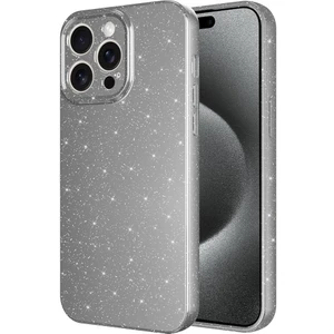 Apple Iphone 15 Pro Max Kılıf Kamera Korumalı Simli Lux Koton Silikon