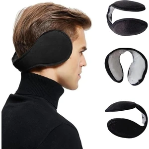 Siyah Polar Ense Tipi Unisex Kulak Beresi