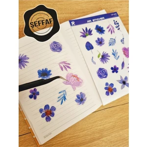 Sweet Twins - Şeffaf Floral & Leaf Temalı Laptop Notebook Telefon Tablet Ajanda Sticker Seti