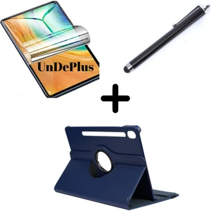 Samsung Galaxy Tab S9 FE Plus/S10 Plus/S9 Plus Kılıf Dönen Tablet Kilifi Ekran Koruyucu+Kalem