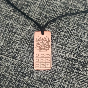 Kubera Yantra ve Sri Yantra Kolye - Saf Bakır