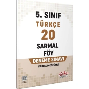 Editör Yayınları 5. Sınıf Türkçe 20 Sarmal Föy Deneme Sınavı