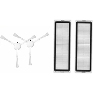 Srfn Ticaret Xiaomi Dreame Vacuum Mop D9 Robot Süpürge Uyumlu Set 2 Adet Hepa - Filtre 2 Adet Yan Fırça
