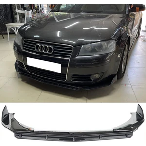 Audi A3 8p Ön Lip Parlak Siyah 3 Prç Brabus Kırılmaya Dayanıklı Abs
