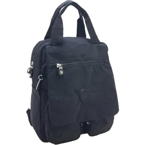 Klinkır Kumaş Kadın Sırt Çantası Kapaklı Çok Cepli Hafif Yağmur Geçirmez Kumaş