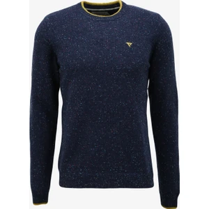 Fred Mello Bisiklet Yaka Slim Fit Lacivert Erkek Kazak FM23W35MG