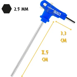 Saplı Avuç Içi T Alyan Anahtar - 2.5 Mm.