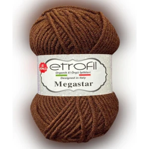 Megastar 77013 Kahverengi %25 Yün Karışımlı Kalın Ip Hırka Yelek Atkı Bere Ipi