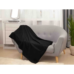 Polar Battaniye Yumuşak Dokulu Siyah 150X180 Örtü Overlok Dikişli