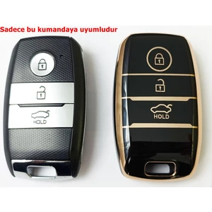 Skilit Samsun Oto Kilit Kia Sportage Sorento Soul Rio Cerato Optimo Smart Kumanda Kılıfı Oto Anahtarlık Siyah