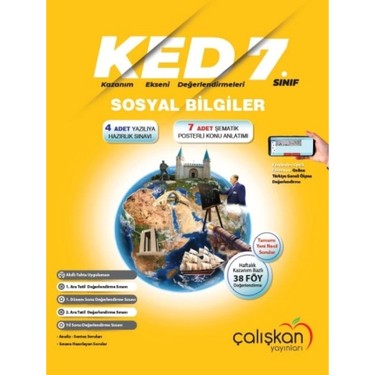 Çalışkan Yayınları 7. Sınıf Sosyal Bilgiler (KED) Kazanım Kitabı