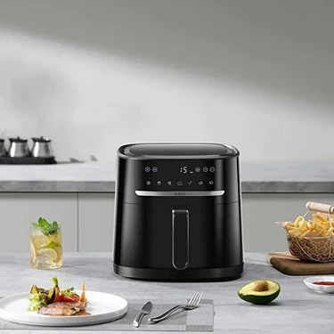 Xiaomi Mi Premium Air Fryer&yağsız Fritöz 6 Litrelik Ideal Kapasite, 4.6 Kg, Kızartma Plakası ve