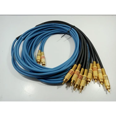 YSN Sounds Amfi Rca Kablosu – El Yapımı 2 Giriş 8 Çıkış %100 Bakır Parazit Yapmaz – Anfi Rca
