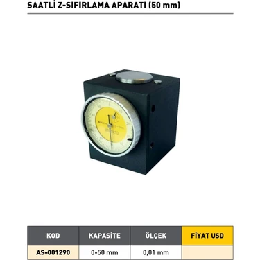 Fett 0-50MM Asimeto Saatli Z-Sıfırlama Aparatı AS-001290 Fiyatı