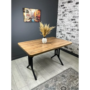 Hey Modüler Mobilya Sultan Ceviz Mutfak Yemek Masası 120 x 80