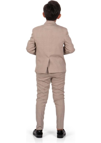 Ekose Desen Spor Erkek Çocuk Ceket, Tişört , Jogger Pantolonlu Takım MNK0549 fırsatları