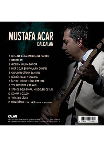 Mustafa Acar - Daldalan Türküleri Albümü (CD) fiyatları