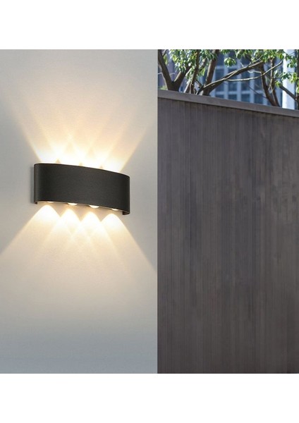12 Watt Gün Işığı Dekoratif Işık Süzmeli LED Aplik, Modern LED Armatür, Iç ve Dış Mekan Modern Aplik