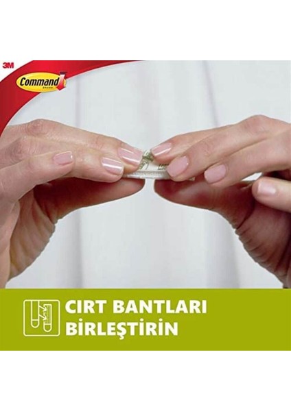 ™ Command™ 17201-CIS Orta Boy Cırt Cırt Bant, Max 5,4 kg (4 Set Orta Boy Cırt Bant)