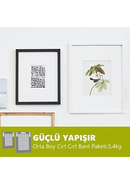™ Command™ 17201-CIS Orta Boy Cırt Cırt Bant, Max 5,4 kg (4 Set Orta Boy Cırt Bant)