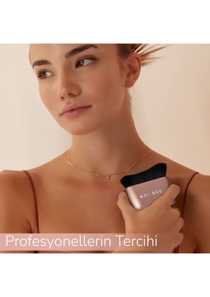 Vegan Yüz ve Vücut Fondöten Fırçası Bronzlaşma Fondoten Fırçası Face And Body Makeup Brush Meibee.brush