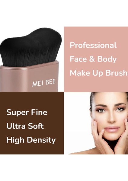 Vegan Yüz ve Vücut Fondöten Fırçası Bronzlaşma Fondoten Fırçası Face And Body Makeup Brush Meibee.brush