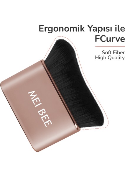 Vegan Yüz ve Vücut Fondöten Fırçası Bronzlaşma Fondoten Fırçası Face And Body Makeup Brush Meibee.brush