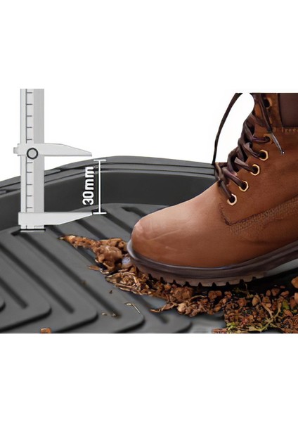 Smart Crossblade 2013 Modeline Uygun 3D Havuzlu Paspas Takımı Gri