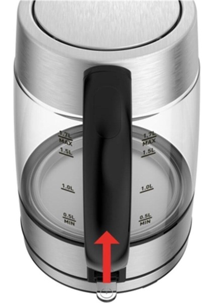 KI772D Işıklı Cam Kettle Su Isıtıcısı 1,7 Litre