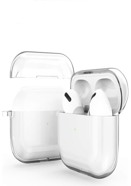 Apple Air Pods Pro ile Uyumlu Şeffaf Silikon Kılıf