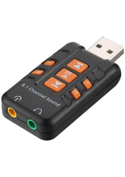 8.1 USB Ses Kartı Virtual Sound 3D - USB Harici Ses Kartı Chipli Versiyon