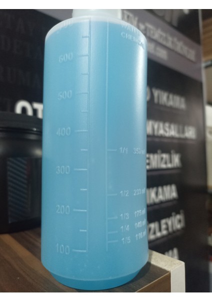 Kimyasala Dayanıklı Trigger Sprey Fısfıs Başlıklı Şişe 700 ml 3 Adet