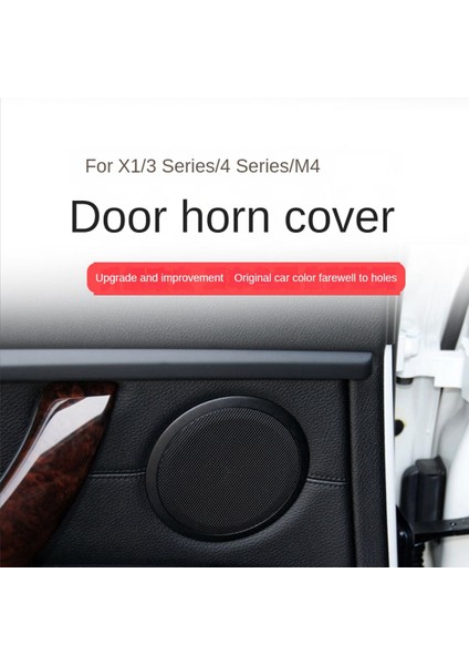 Bmw 3 Serisi Için E90 E91 X1 E84 316 318 320 325 Araba Ön Arka Kapı Hoparlör Kapağı Ses Boynuzları Kılıf Trim Siyah (Yurt Dışından)