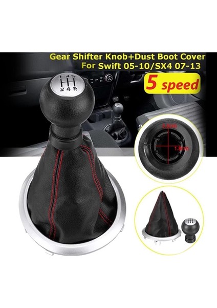 Vitesli Manuel Vites Topuzu Kapağı Merkezi Kontrol Dişli Kafası Tozluk ile Suzuki Swift 2005-2010 Için Sx4 2007-2013 (Yurt Dışından)
