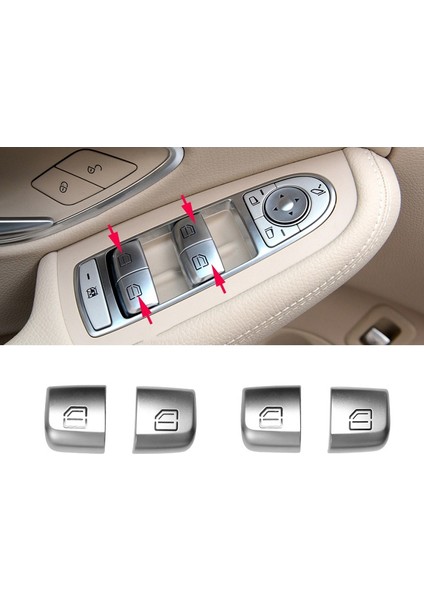 Araba Ana Koltuk Pencere Kontrol Anahtarı Tamir Düğmesi Kapakları Mercedes Benz C-Class W205 Şasi Glc Tam Serisi W253 2015 (Yurt Dışından)