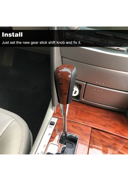 Ahşap Tahıl Manuel Vites Topuzu Toyota Corolla Camry/harrier Fortuner Taç Land Cruiser Kolu Vites Sopa Siyah (Yurt Dışından)