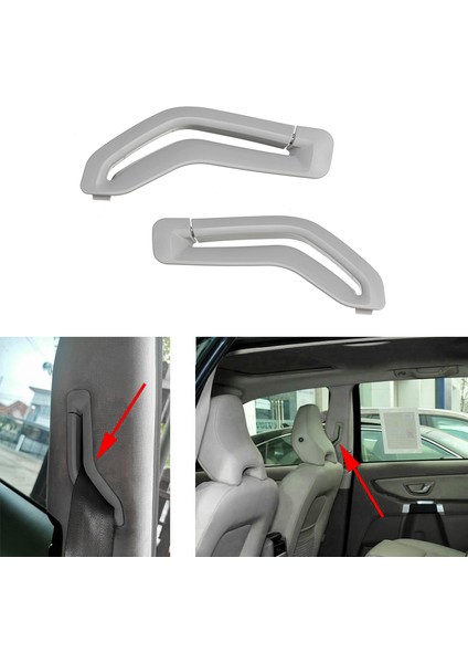 Volvo Için S60 S80 V70 XC90 Sol Emniyet Kemeri Toplayıcı Kılavuz Halkası Kemer Seçici Kapısı Emniyet Kemeri Ayar Kapağı Gri 39966529 (Yurt Dışından)