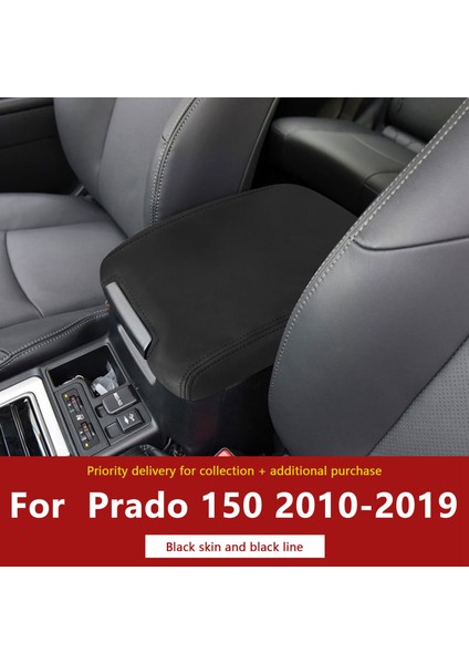 Siyah Deri Merkezi Konsol Kapak Kol Dayama Kutusu Kapak Trim Toyota Land Cruiser Prado 150 2010-2018 Aksesuarları (Yurt Dışından)