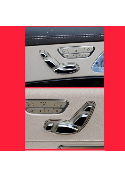 Sağ Yan Anahtar Assy Koltuk Kafalık Ayarlayıcı Düğmesi A2229058200 Mercedes W222 W217 S-Class 2014-2022 Krom Kapak (Yurt Dışından)