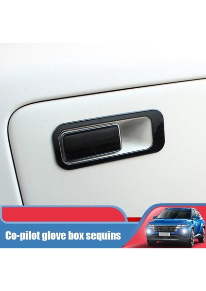 Siyah Eldiven Saklama Kutusu Kol Dayama Kolu Payetler Kapak Trim Için Hyundai Tucson Nx4 2021 2022 (Yurt Dışından)