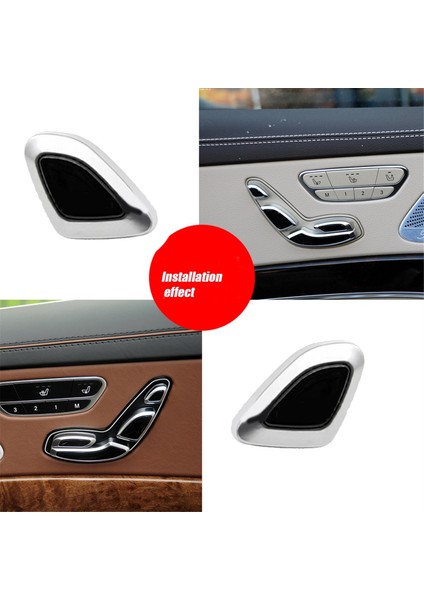 Sol Yan Anahtar Assy Koltuk Kafalık Ayarlayıcı Düğmesi A2229058100 Mercedes W222 W217 S-Class 2014-2022 Krom Kapak (Yurt Dışından)