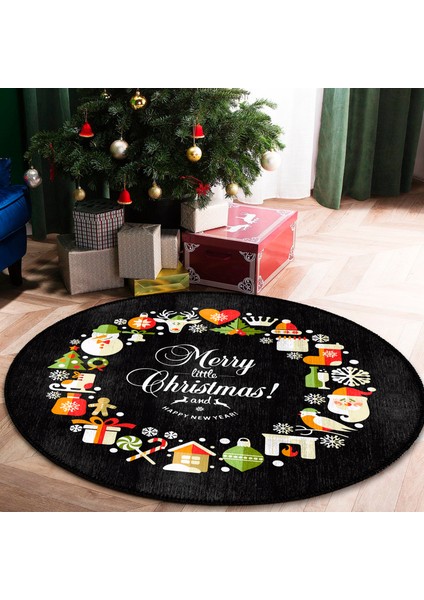 Pamuklu Dokuma ve Kaymaz Taban, Şönil, Ince, Yıkanabilir, Dekoratif Modern Yılbaşı Desenli Halı fiyatları