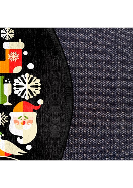 Pamuklu Dokuma ve Kaymaz Taban, Şönil, Ince, Yıkanabilir, Dekoratif Modern Yılbaşı Desenli Halı indirimleri