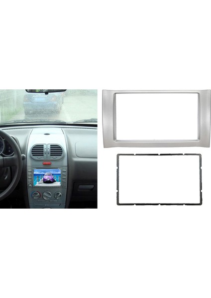 Chery Kimo Için 2din Araba Fasya (A1) J1 (A1) Stereo Alınlık Paneli Dash Montaj Kurulum Araba DVD Çerçeve Kiti In-Dash (Yurt Dışından)