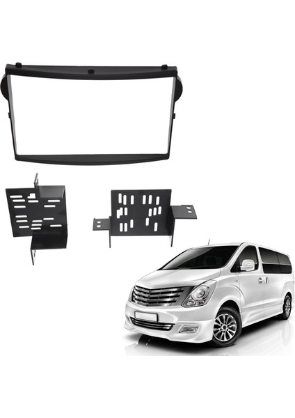 2din Araba Radyo Fasya Hyundai Starex/h1 DVD Stereo Çerçeve Plaka Adaptörü Montaj Dash Kurulum Çerçeve Trim Kiti A (Yurt Dışından)